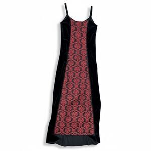 Vintage Cykxtees Steampunk Damask Print Renaissance Gown